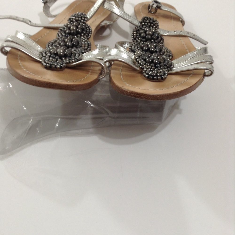 Boden Ankle Strap Gunmetal Bead Sandals Size 41 - Picture 3 of 7